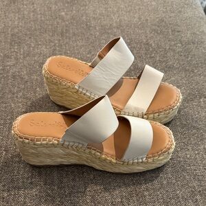 Splendid Cream Espadrille Wedge Sandals